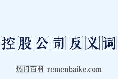 控股公司反义词是什么意思的图片